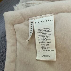 Pottery Barn Cream Sherpa Throw 50x70